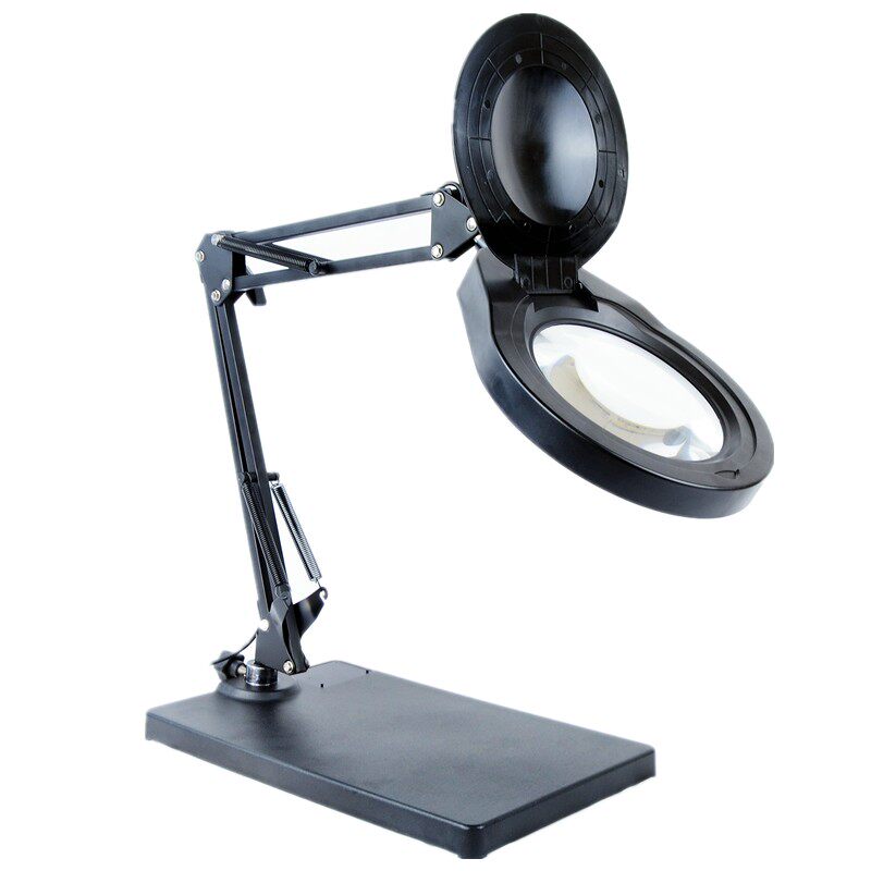 德国PDOK台式放大镜带LED灯PD178高清20倍工业电子老人阅读手机维