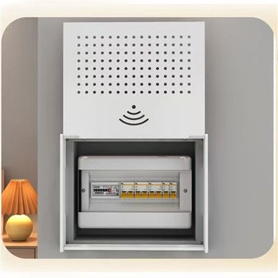 多媒体遮挡箱客厅无线路由器电表箱收纳盒壁挂免打孔装饰画集线盒