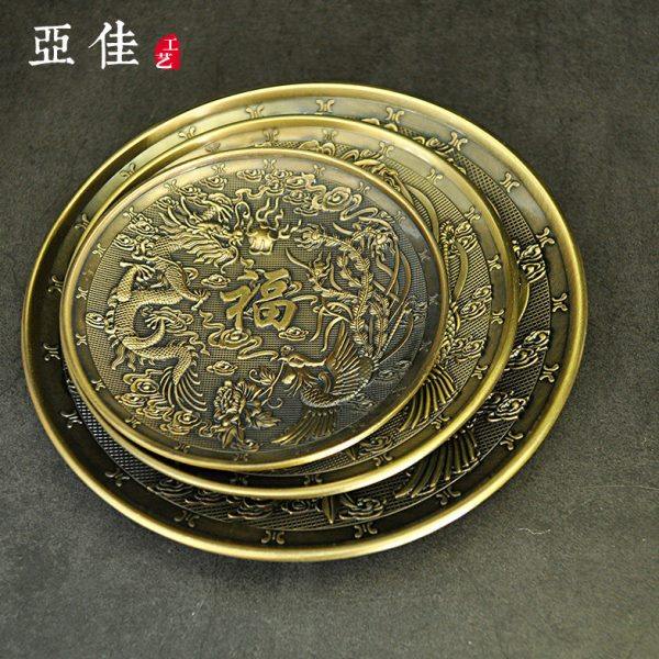 18厘米大号龙凤中式香盘香炉家用室内铜香托香架纯铜藏香线香香插,家居饰品,香托/香盘/香座/香插,淘宝优惠券,粉丝福利购,淘宝优惠卷