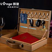 朗捷 皮质交房箱商务楼盘交房包钥匙礼品盒房产交房箱可定制logo