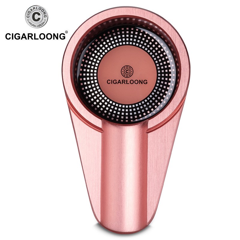 德国进口雪茄雪茄专用烟灰缸金属不锈I钢大号铜质创意烟槽灭烟器