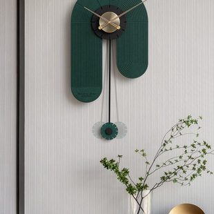 Mandelda北欧轻奢家用钟表客厅时尚大气2023新款网红创意摇摆挂钟