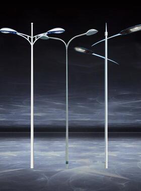 6/7/8/10米户外新农村led220v景观路灯杆户外挑臂太阳能双头路灯