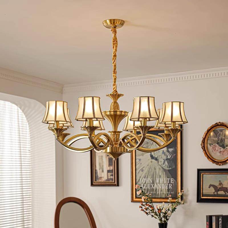 客厅大厅主灯全铜大气简约复古欧式别墅书房卧室餐厅灯美式吊灯,纺织面料/辅料/配套,纺织机械配件,淘宝优惠券,粉丝福利购,淘宝优惠卷