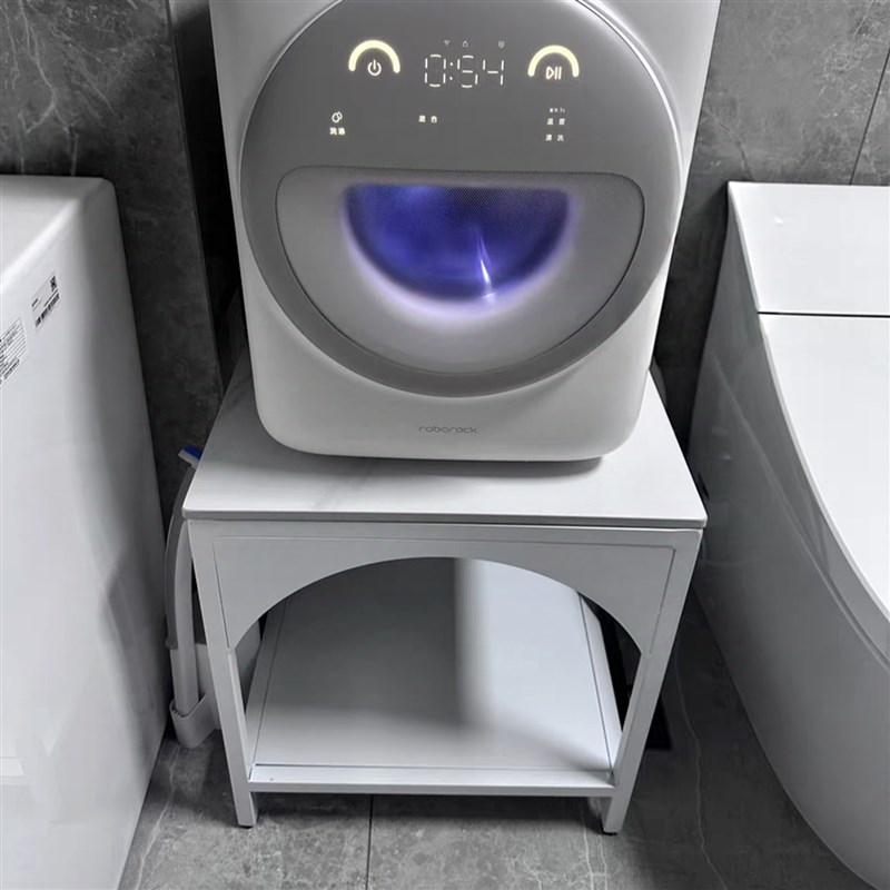 石头小洗衣机置物架卫生间落地收纳架马桶边夹缝小熊双舱小吉底座