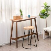 靠窗吧台桌家用小户型高脚长条桌子实木窄客厅隔断简约阳台高脚桌