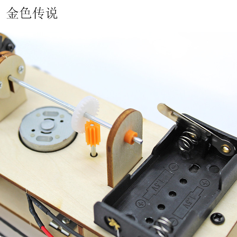 钻探机器人车手工拼装电动模型玩具diy科学实验科技小制作材料包