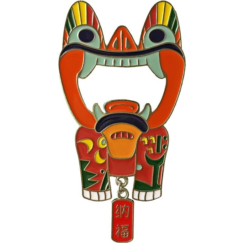 云南特色五彩瓦猫金属冰箱贴创意磁性冰箱装饰景区文创旅游纪念品