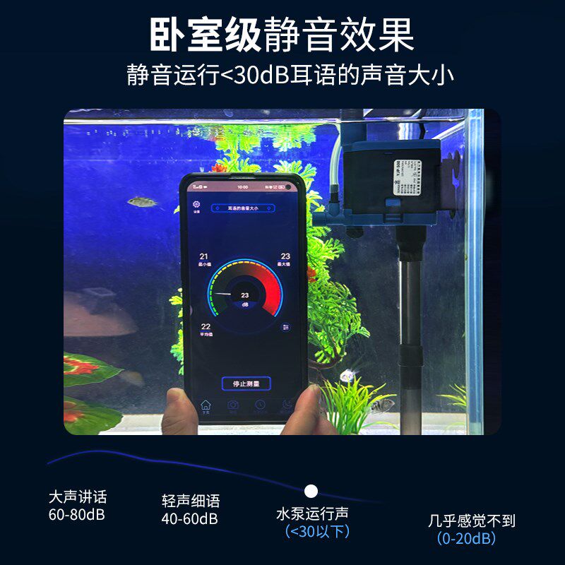 森森鱼缸过滤循环水泵过滤制氧一体机小型抽水循环三合一静音水泵