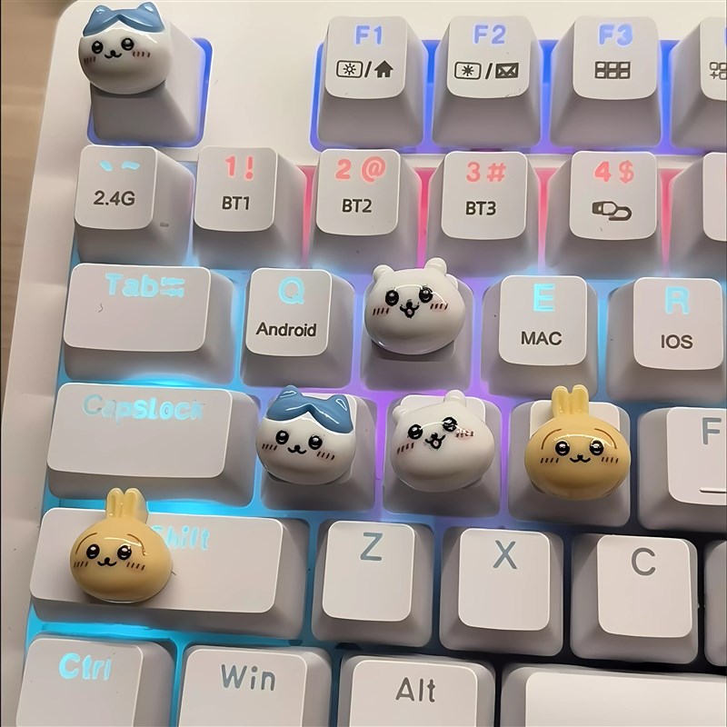 高颜值按键立体键盘贴长指甲打字打游戏神器无痕贴车乌萨奇diy贴