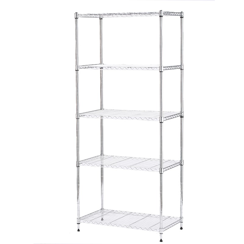 置物架厨房不锈钢落地收纳架阳台储物架层架五层家用货架多层架子