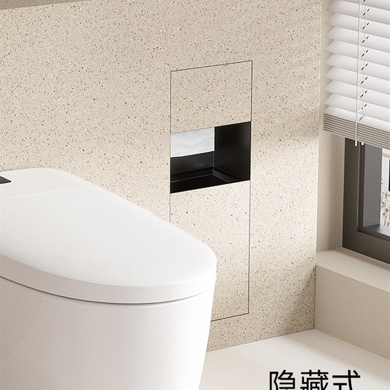 浴室嵌入式垃圾桶隐藏不锈钢纸巾盒壁龛可瓷砖马桶刷储物架