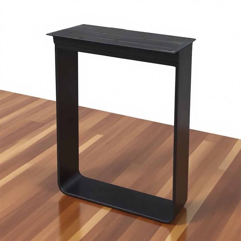 实心钢板桌腿桌脚实木大板金属支架餐台腿书桌腿茶几脚会议桌桌脚