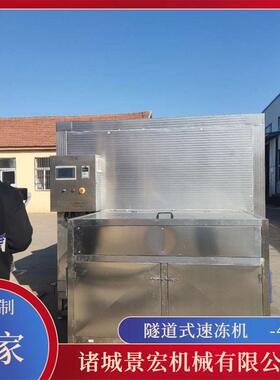 景宏机械隧道式速冻机肉食冷冻海鲜水饺生胚包子油条速冻机
