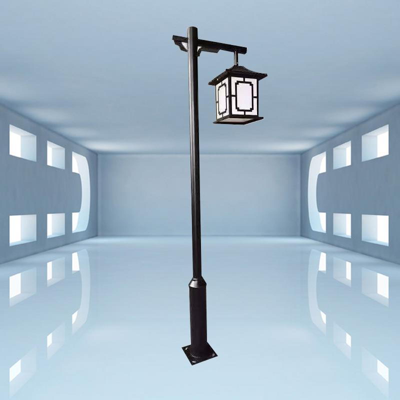 太阳能新中式路灯户外防水3米led景观灯小区双头接电仿古庭院灯