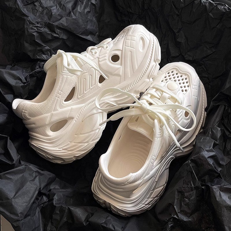 厚底洞洞鞋踩屎感新款开车防滑耐磨沙滩涉水户外运动拖鞋女夏外穿