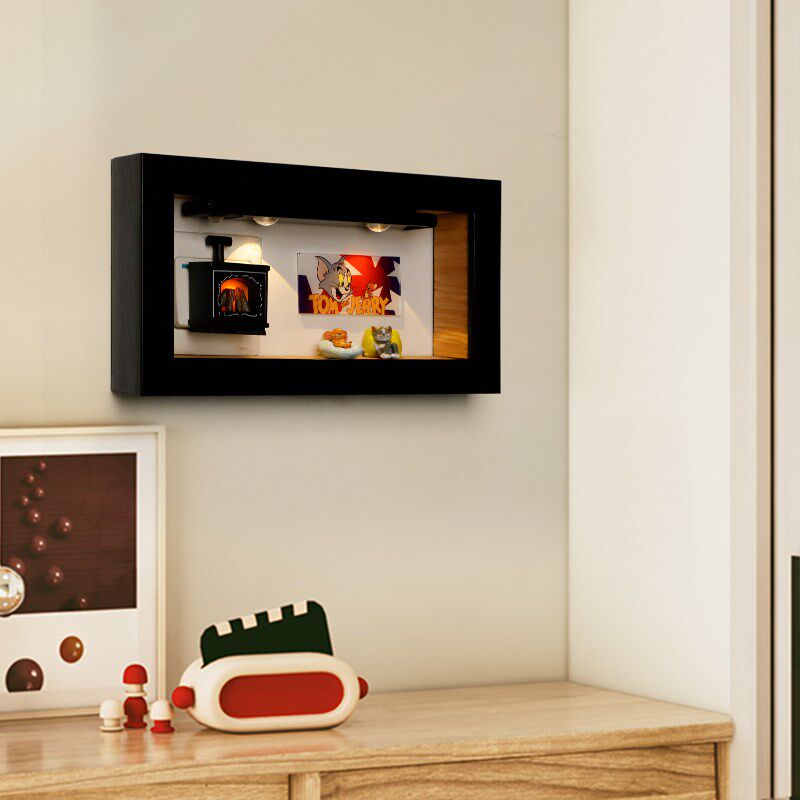 公牛开关遮挡遮丑装饰画猫和老鼠正泰插座边框套手办可定制小挂画