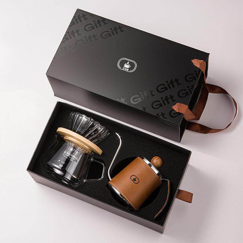 手冲咖啡壶礼盒套组滤杯玻璃分享壶耳挂注水壶节日礼盒生日送礼物