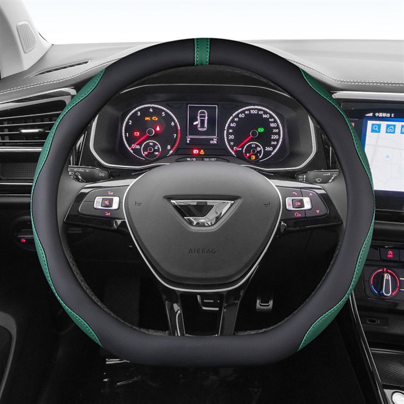 一汽大众捷达VA3 VS5 VS7汽车方向盘套四季通用柔软皮吸汗D形把套