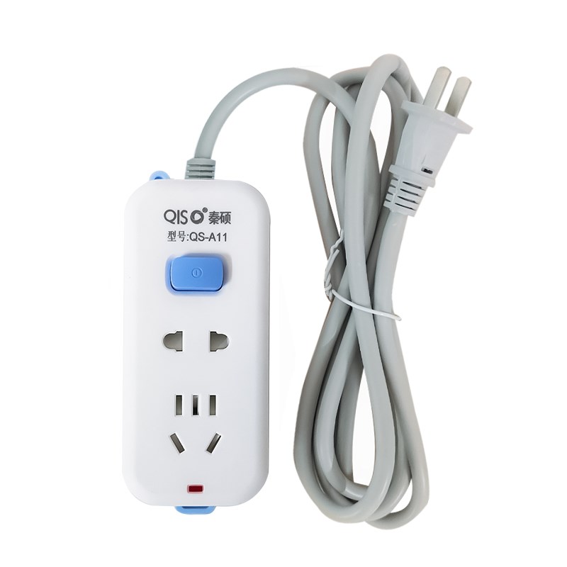 两脚插座二项插头带线家用插线板2脚两孔插板接线板二脚插排长线