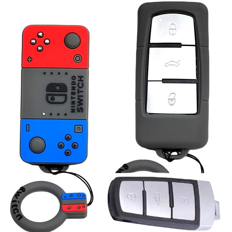 适用大众12/13/15/16款老款CC迈腾B7钥匙套启动卡通车壳男扣