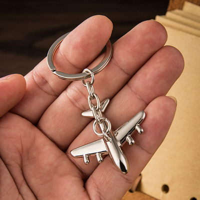 小飞机模型钥匙扣挂件创意个性汽车钥匙链男士锁匙扣圈环书包挂饰