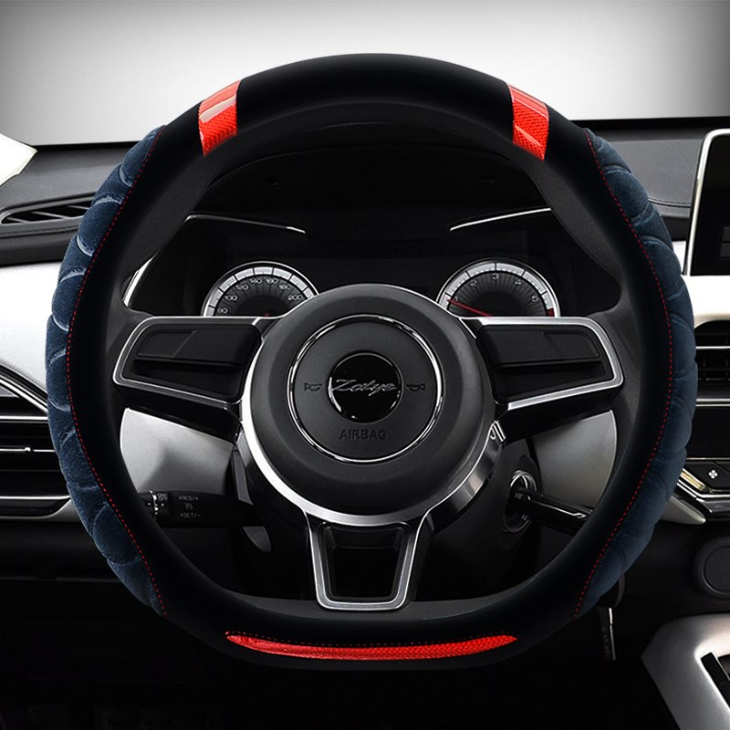适用众泰T600大迈x5x7T300T500T700SR7Z300E200毛绒方向盘套冬季