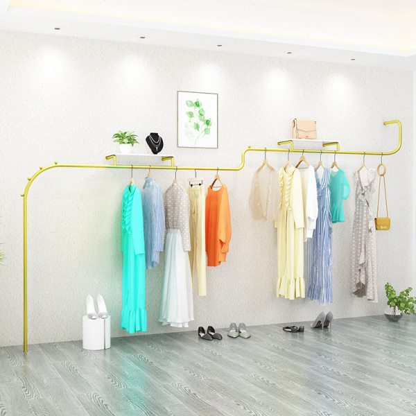 服装店展示架上墙壁挂式简约童装店挂衣架子女装店货架墙上陈列架