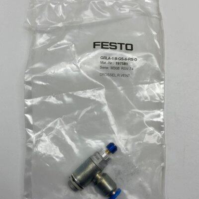 FESTO调节阀单向节流阀GRLA-1/8-QS-6-8-RS-D 197581 534337现货