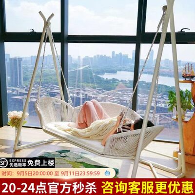 户外秋千庭院花园荡秋千网红秋千椅吊椅室外室内小院双人摇篮椅