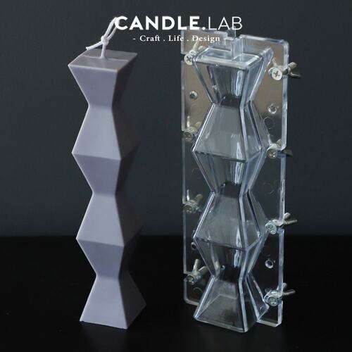 CANDLE.LAB | 多面几何形体柱状蜡烛PC模具透明硬质塑料模具