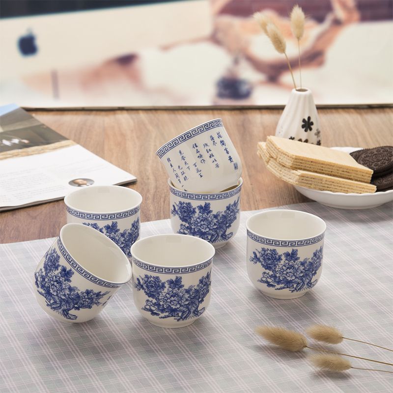 陶瓷杯咖啡杯有把功夫茶杯骨瓷耐热饮水杯家用花茶杯牛奶杯创意杯