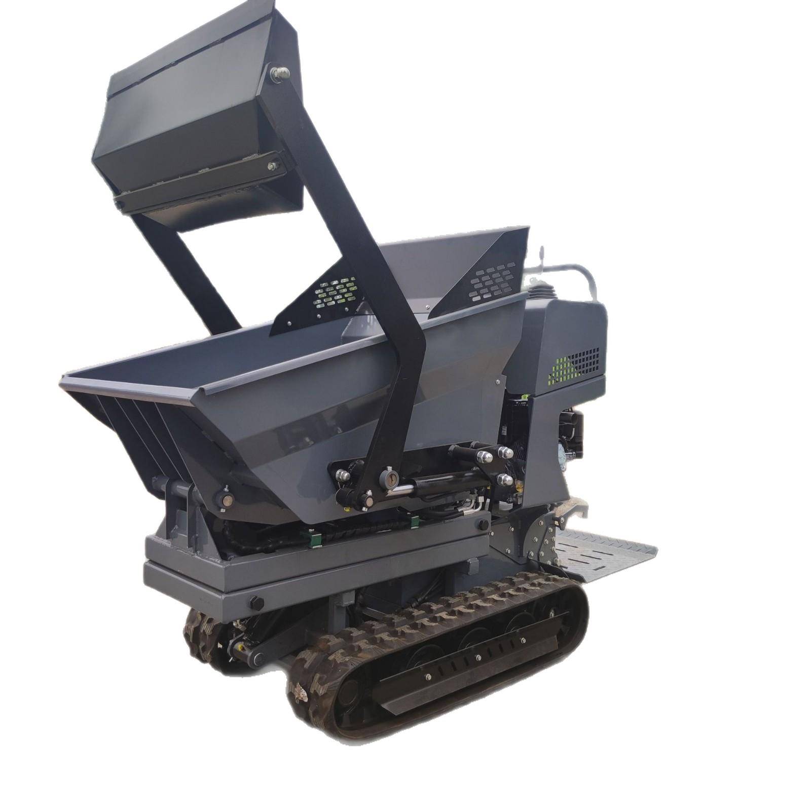 工矿地施工运输车厂家庭院小型升降履带翻斗车果园农场管理自卸