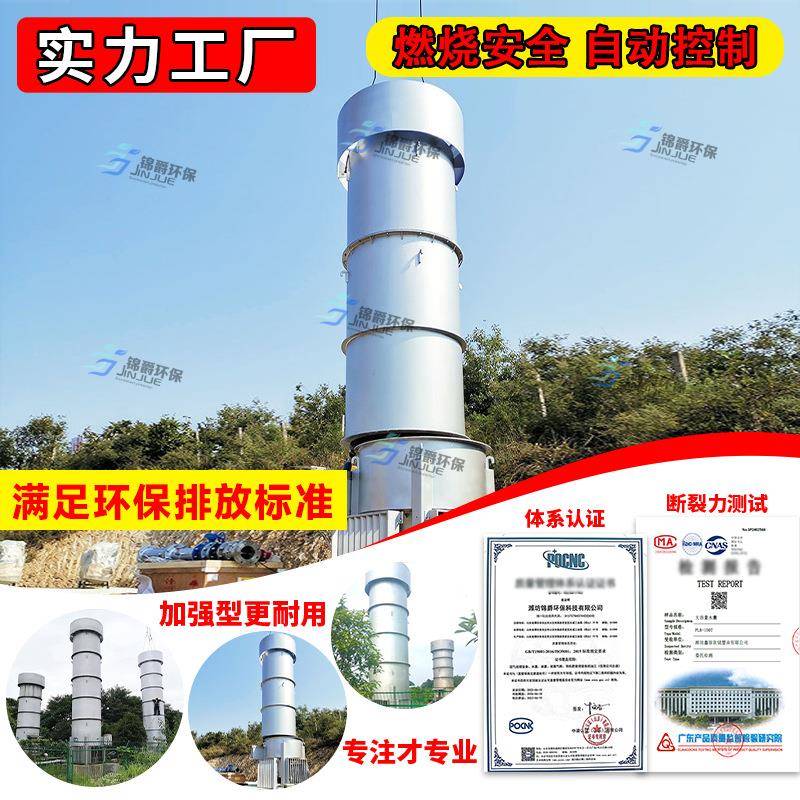 造纸厂内燃式沼气火炬填埋场沼气燃烧排放设备304不锈钢材质