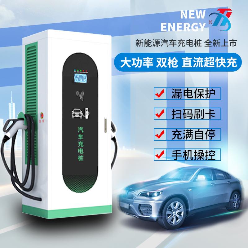 新能源电动汽车直流充电桩双枪快充商用扫码刷卡计费电动汽车充电