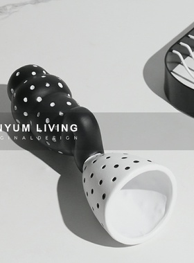 简约轻奢黑白创意售楼处软装饰品样板房间家居T客厅玄关柜摆件