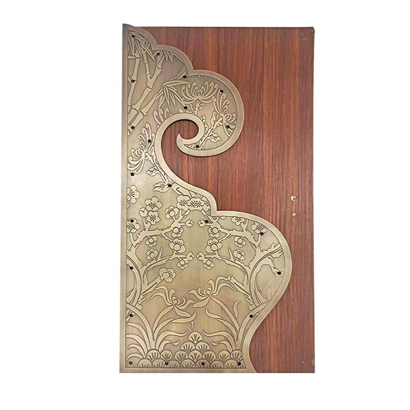 古大门纯铜腐i蚀如意护角老式木门条复古门装饰铜角片