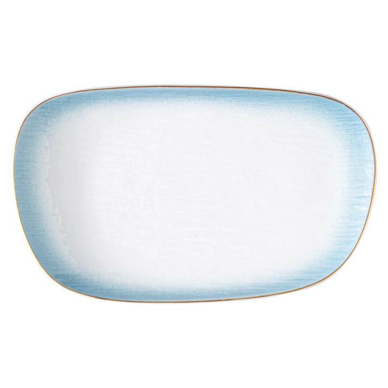 流沙长方形  鱼盘家用蒸鱼盘高级感E陶瓷盘子菜盘日式酒店餐具商