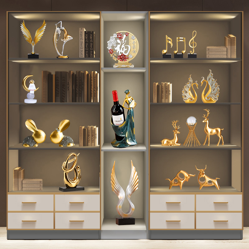 客厅酒柜装饰品k摆件2021新款玄关电视轻奢高端大气上档次
