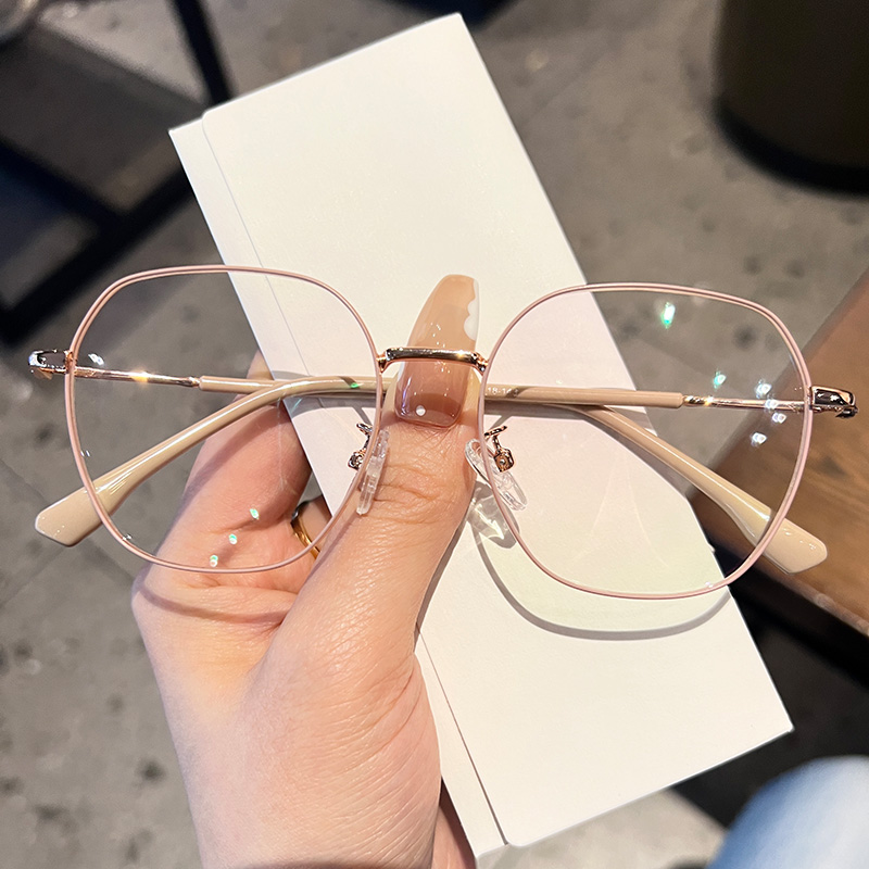 新潮时尚多边镜j框架素颜街拍神器简约气质防蓝光眼镜护目可配近