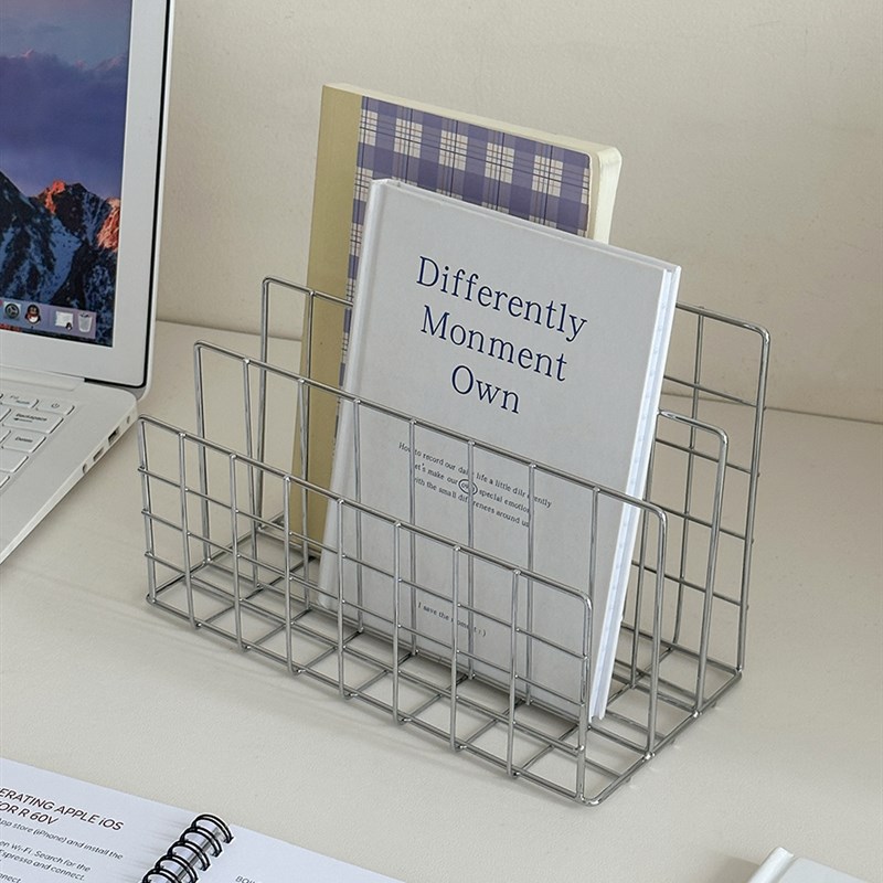 金属整理架书立架书桌多功v能收纳架氛围感简约铁艺桌面置物架桌