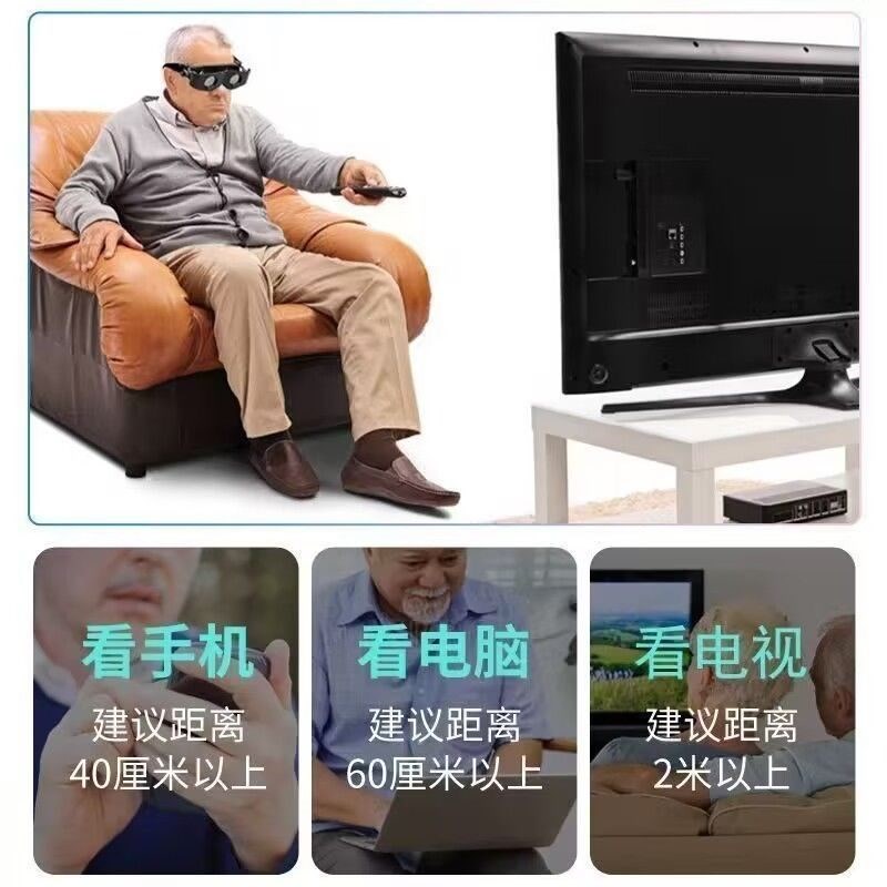 老人用放大镜20倍看手机看书阅读高倍便携头戴式高清W眼镜老花眼