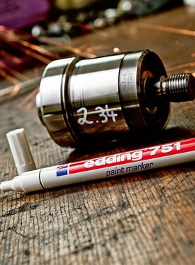 黑色油漆笔edding751防酒精不掉色耐高温1-2MM工业金属记号笔