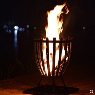 户外野营晚会篝火篮子烧烤烤火多用篝火晚会柴火木柴篝火架子聚会