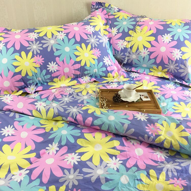 斜纹床单单件清新小雏菊全棉被单学生宿舍单人被罩1.5/1.8/2m