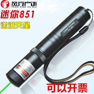 常亮尾部开关851手电筒长亮激光灯迷你售楼笔绿光笔逗猫红光开票