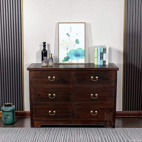 新古典中式复古五六斗橱柜香樟实木储物收纳客厅卧室玄关隔断装饰
