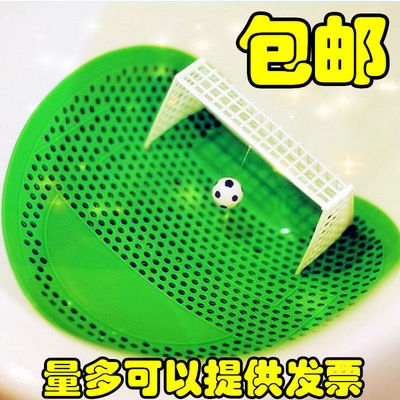 小便斗防臭男厕所足球门尿斗除臭香片小便池过滤网V防溅垫除臭垫