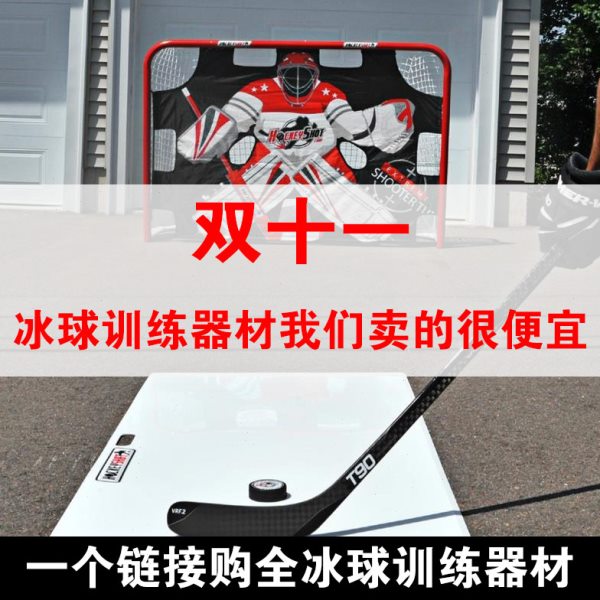冰球训练器材家用冰球陆地球拨球板支架滑行训练器回球器打击布