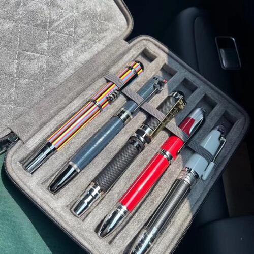 真皮钢笔盒笔盒收纳包旅行便携名笔整理收藏包钢笔笔套保护盒商务